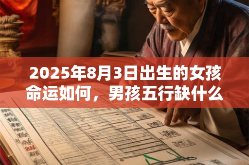 2025年8月3日出生的女孩命运如何，男孩五行缺什么