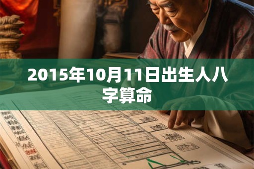 2015年10月11日出生人八字算命
