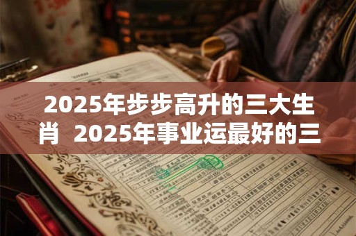 2025年步步高升的三大生肖  2025年事业运最好的三个生肖