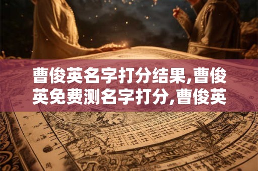 曹俊英名字打分结果,曹俊英免费测名字打分,曹俊英周易免费测名字打分