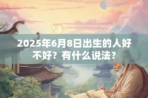 2025年6月8日出生的人好不好？有什么说法？