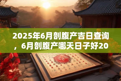2025年6月剖腹产吉日查询，6月剖腹产哪天日子好2025