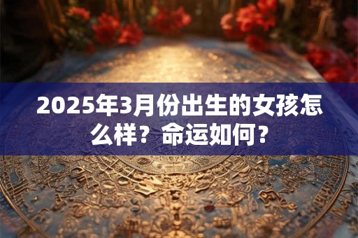 2025年3月份出生的女孩怎么样?命运如何? 2025年3月份出生的女孩怎么样?命运如何?