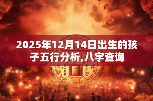 2025年12月14日出生的孩子五行分析,八字查询