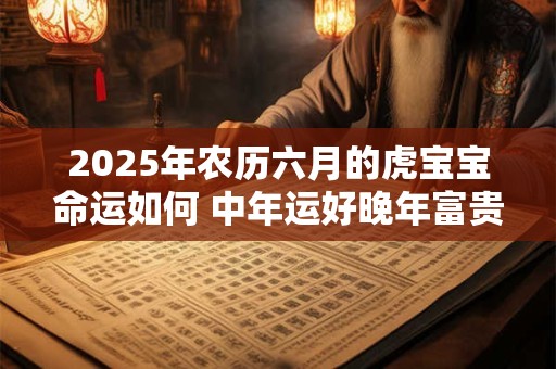 2025年农历六月的虎宝宝命运如何 中年运好晚年富贵 2025年农历六月的虎宝宝命运如何 中年运好晚年富贵