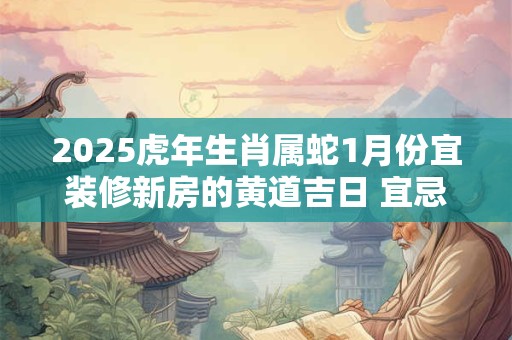 2025虎年生肖属蛇1月份宜装修新房的黄道吉日 宜忌讲究