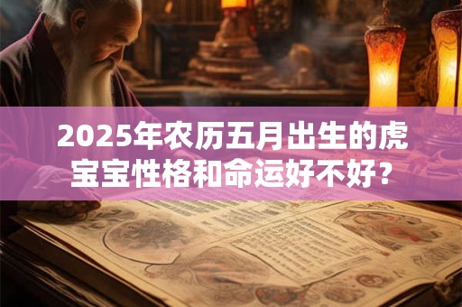 2025年农历五月出生的虎宝宝性格和命运好不好？