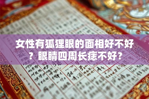 女性有狐狸眼的面相好不好？眼睛四周长痣不好？