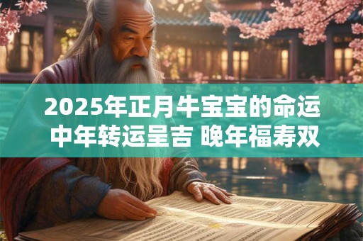 2025年正月牛宝宝的命运 中年转运呈吉 晚年福寿双全