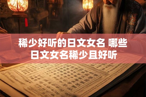 稀少好听的日文女名 哪些日文女名稀少且好听