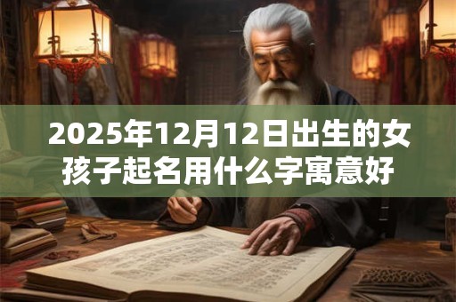 2025年12月12日出生的女孩子起名用什么字寓意好