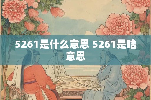 5261是什么意思 5261是啥意思