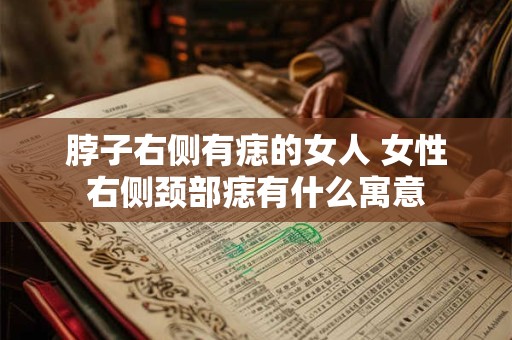 脖子右侧有痣的女人 女性右侧颈部痣有什么寓意