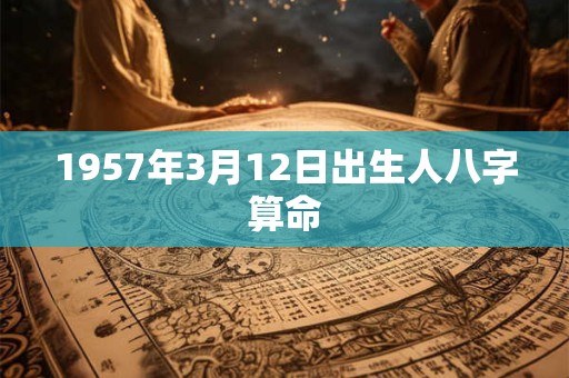 1957年3月12日出生人八字算命 1957年3月12日出生人八字算命