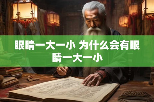 眼睛一大一小 为什么会有眼睛一大一小