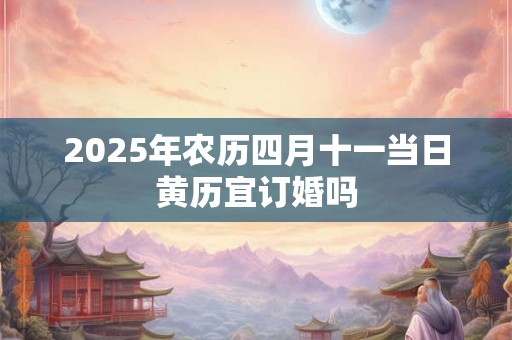 2025年农历四月十一当日黄历宜订婚吗