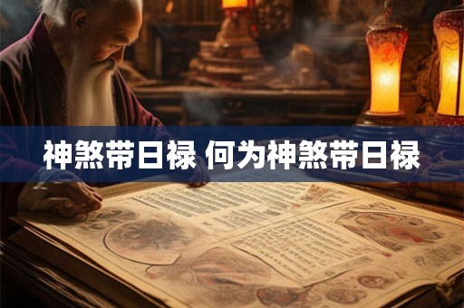 神煞带日禄 何为神煞带日禄