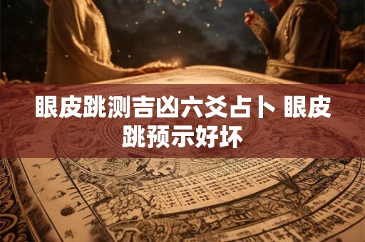 眼皮跳测吉凶六爻占卜 眼皮跳预示好坏