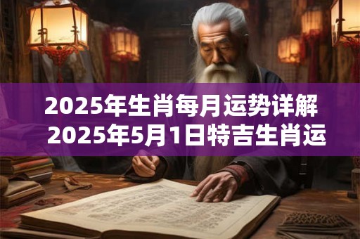 2025年生肖每月运势详解  2025年5月1日特吉生肖运势