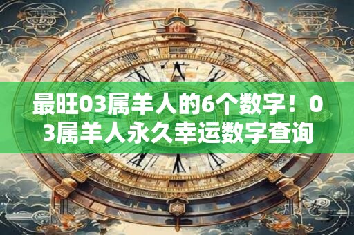 最旺03属羊人的6个数字！03属羊人永久幸运数字查询