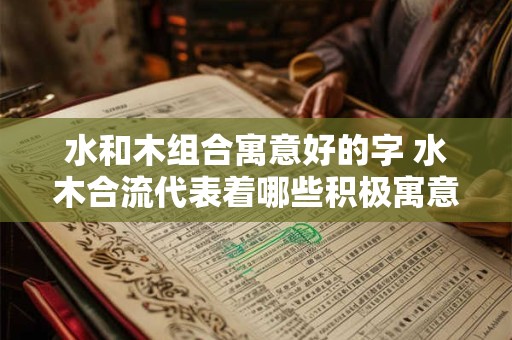 水和木组合寓意好的字 水木合流代表着哪些积极寓意