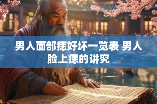 男人面部痣好坏一览表 男人脸上痣的讲究