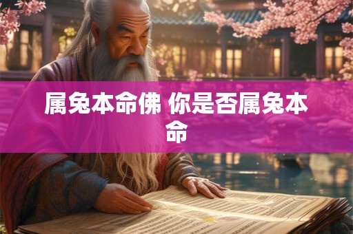 属兔本命佛 你是否属兔本命
