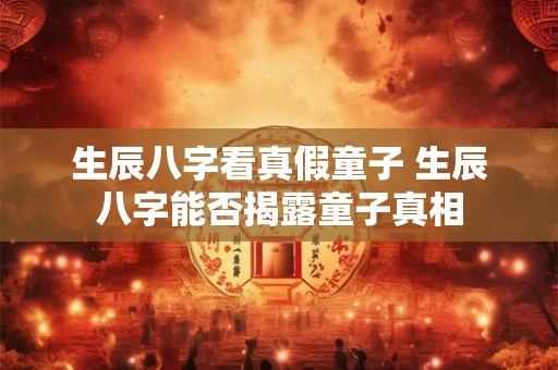 生辰八字看真假童子 生辰八字能否揭露童子真相