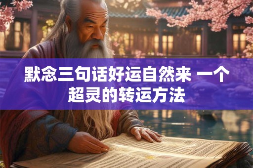 默念三句话好运自然来 一个超灵的转运方法