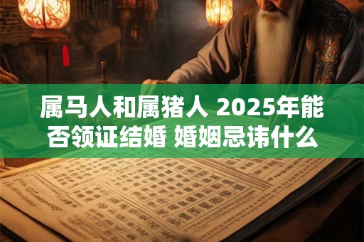 属马人和属猪人 2025年能否领证结婚 婚姻忌讳什么
