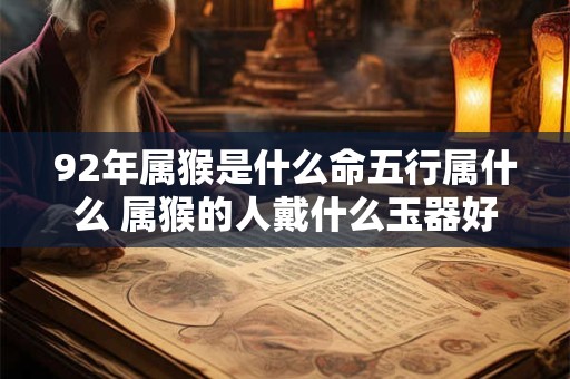 92年属猴是什么命五行属什么 属猴的人戴什么玉器好