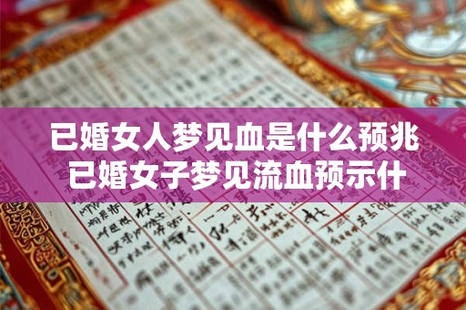 已婚女人梦见血是什么预兆 已婚女子梦见流血预示什么