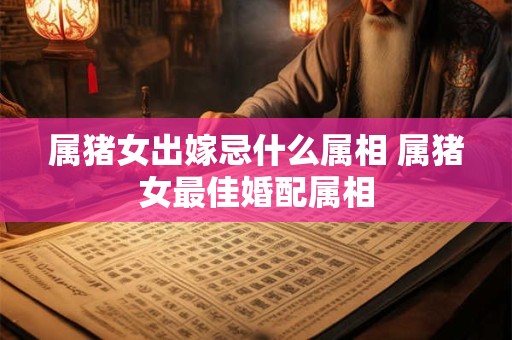 属猪女出嫁忌什么属相 属猪女最佳婚配属相