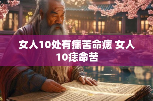 女人10处有痣苦命痣 女人10痣命苦