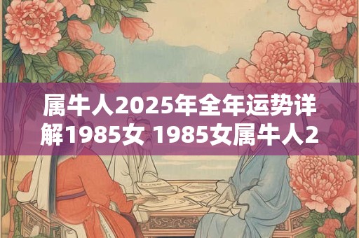 属牛人2025年全年运势详解1985女 1985女属牛人2025年运势如何