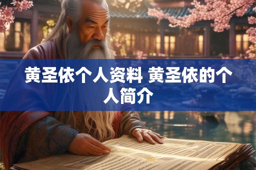 黄圣依个人资料 黄圣依的个人简介