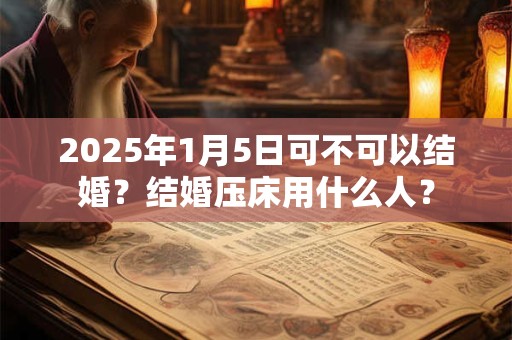2025年1月5日可不可以结婚？结婚压床用什么人？