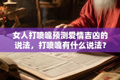 女人打喷嚏预测爱情吉凶的说法，打喷嚏有什么说法？