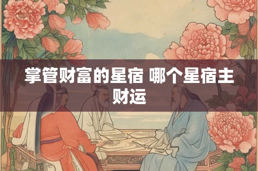 掌管财富的星宿 哪个星宿主财运