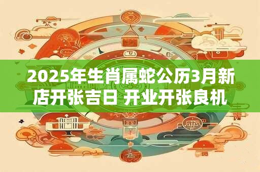 2025年生肖属蛇公历3月新店开张吉日 开业开张良机