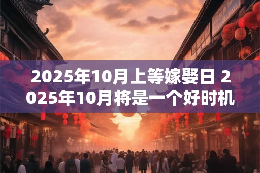 2025年10月上等嫁娶日 2025年10月将是一个好时机结婚吗