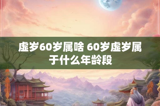 虚岁60岁属啥 60岁虚岁属于什么年龄段