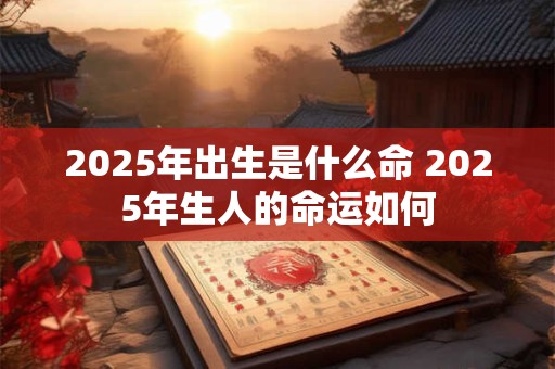 2025年出生是什么命 2025年生人的命运如何