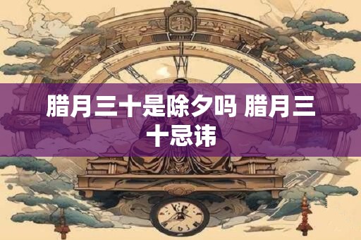 腊月三十是除夕吗 腊月三十忌讳
