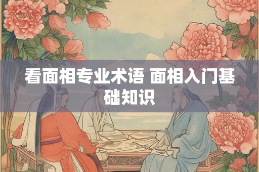 看面相专业术语 面相入门基础知识 看面相专业术语 面相入门基础知识