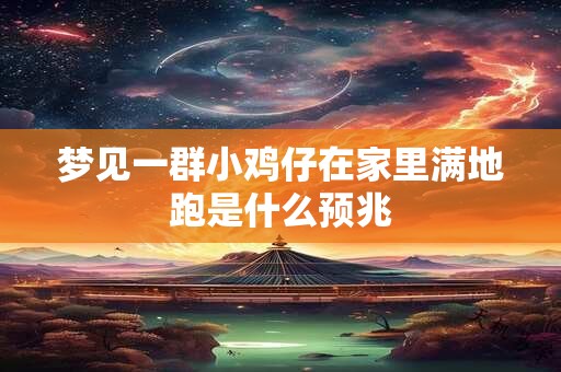 梦见一群小鸡仔在家里满地跑是什么预兆