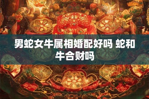 男蛇女牛属相婚配好吗 蛇和牛合财吗