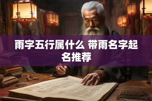 雨字五行属什么 带雨名字起名推荐