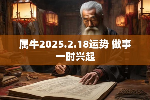 属牛2025.2.18运势 做事一时兴起
