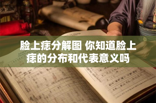 脸上痣分解图 你知道脸上痣的分布和代表意义吗